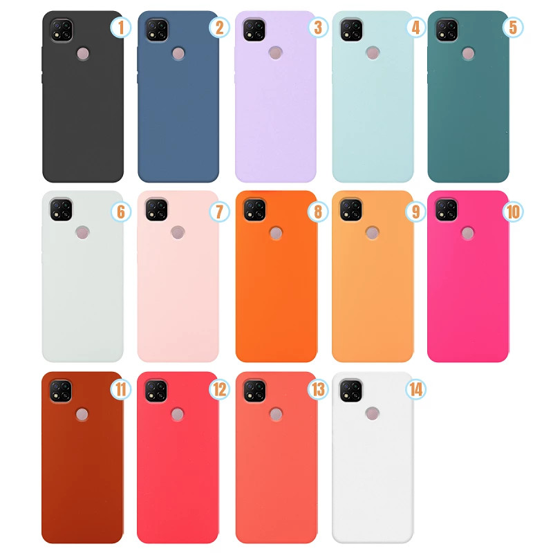 Funda Silicona Liquida Efecto Piel Xiaomi Redmi 9C disponible en 14 Colores