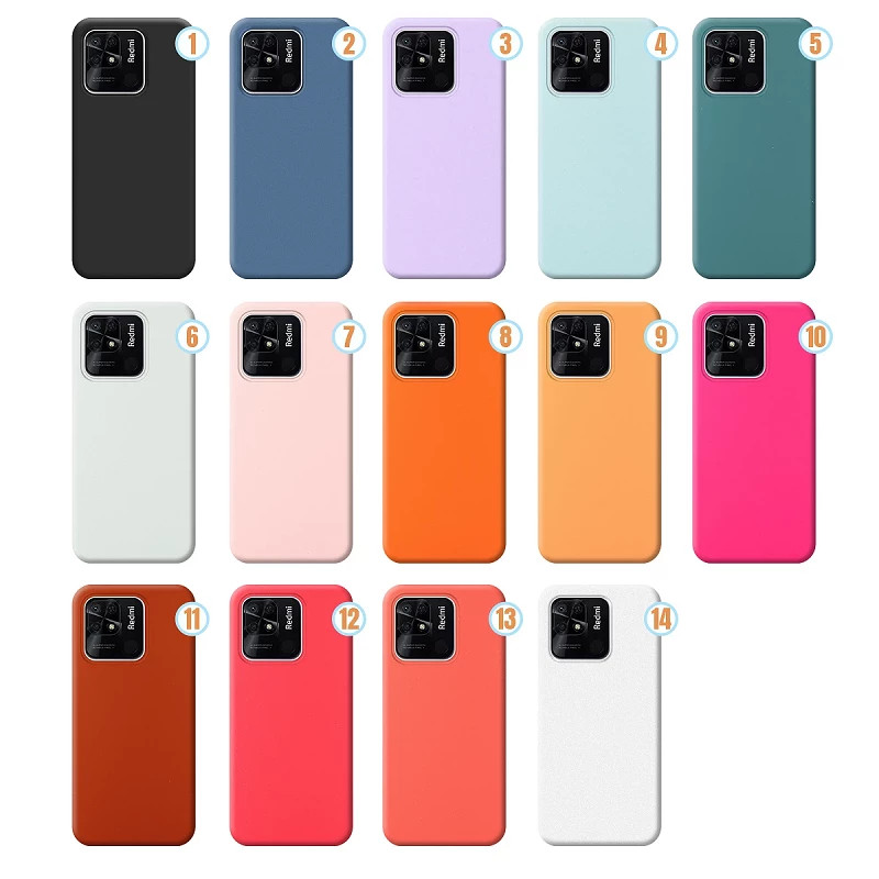 Funda Silicona Liquida Efecto Piel Xiaomi Redmi 10C disponible en 14 Colores