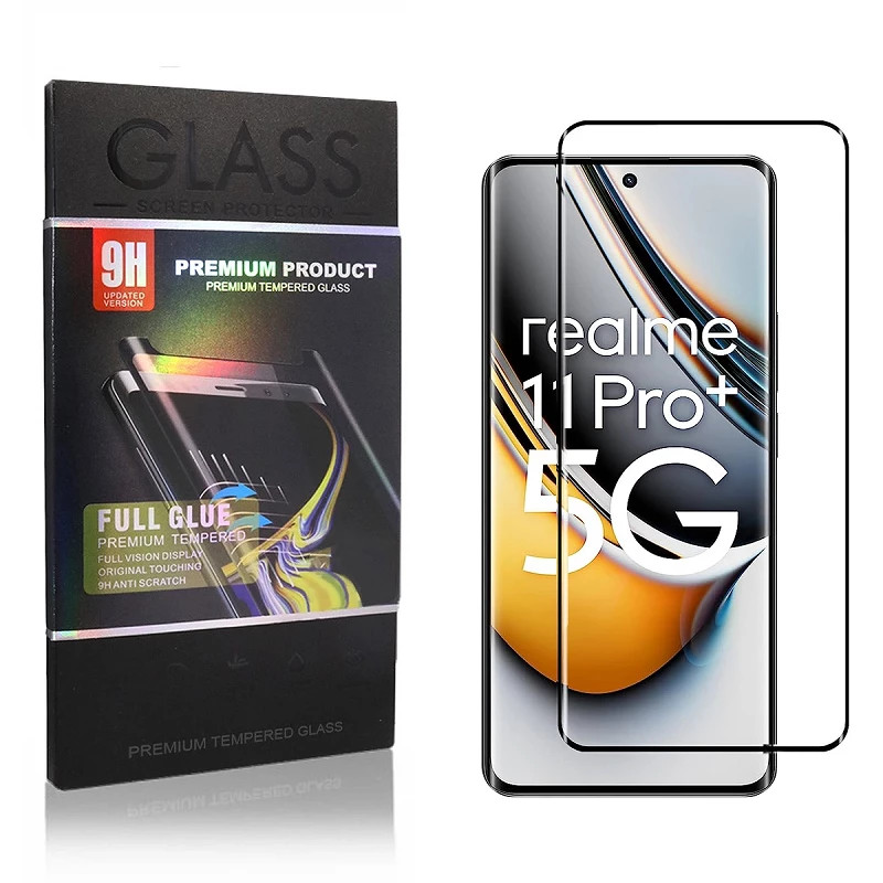 Cristal templado Curvo Full Glue Realme 11 Pro Plus Funciona Huella