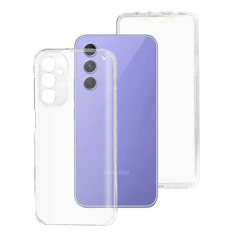 Funda Doble Samsung Galaxy A24-5G Silicona Transparente Delantera y Trasera