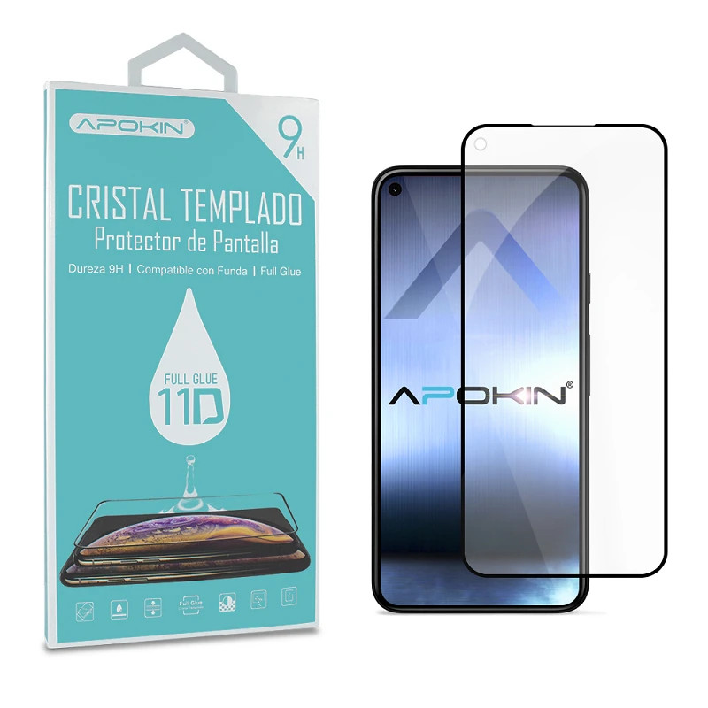 Cristal templado Full Glue 11D Premium Google Pixel 5 Protector de Pantalla Curvo Negro