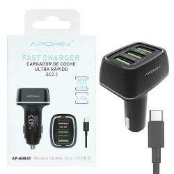 Cargador 30W Coche Triple...