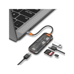 WIWU Hub Tipo-C Multimedia 5en1 Transparente CB005