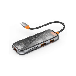 WIWU Hub Tipo-C Multimedia 5en1 Transparente CB005