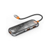 WIWU Hub Tipo-C Multimedia 5en1 Transparente CB005
