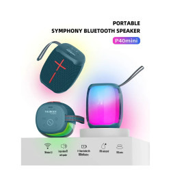 WIWU Altavoz Bluetooth Multimedia Led RGB Azul P40 Mini