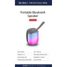 WIWU Altavoz Bluetooth Multimedia Led RGB Azul P40 Mini