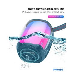 WIWU Altavoz Bluetooth Multimedia Led RGB Azul P40 Mini