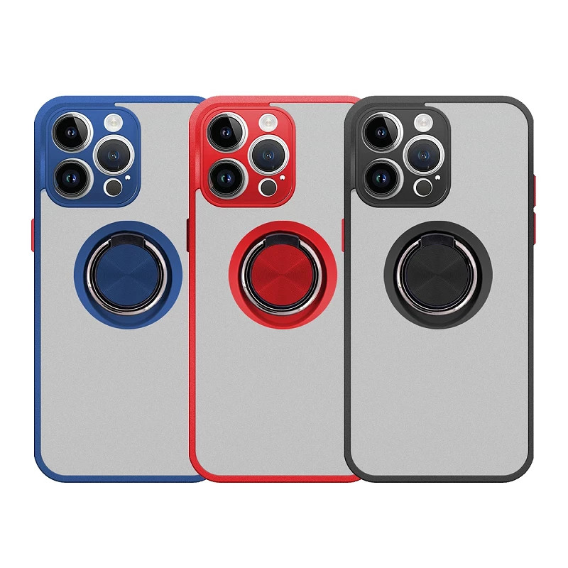 Funda Gel iPhone 15 Pro Max Iman con soporte Smoked