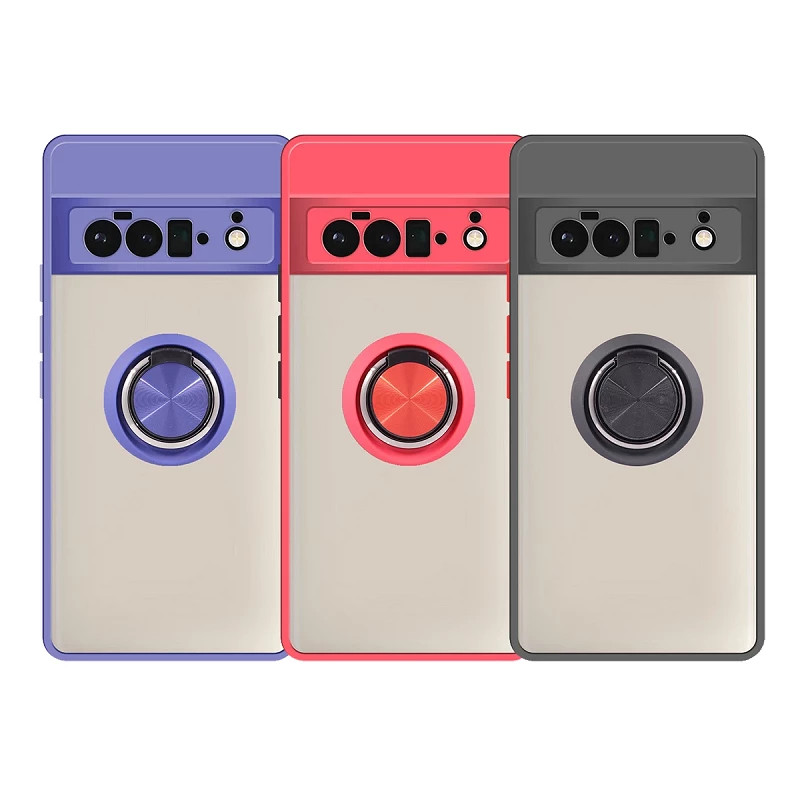 Funda Gel Google Pixel 6 Pro Iman con soporte Smoked