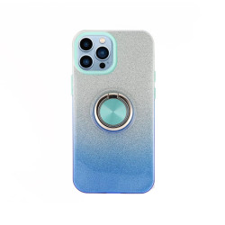 Funda Silicona Brillante iPhone 15 Pro con Imán y Soporte de Anilla 360 5 Colores