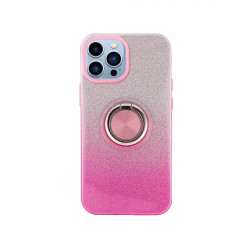 Funda Silicona Brillante iPhone 15 Plus con Imán y Soporte de Anilla 360 5 Colores