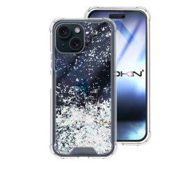 Funda Gel transparente purpurina iPhone 15 Plus 4 -Colores