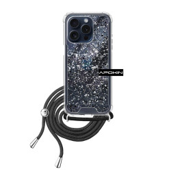 Funda Gel transparente con Cordón iPhone 15 Pro Max 4-Colores