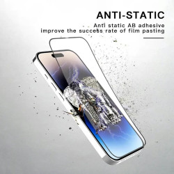 Cristal templado Mate Anti-Manchas 5D iPhone 15 Pro Color Negro