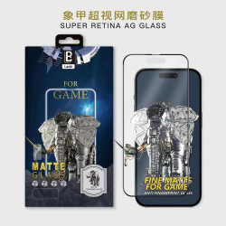 Cristal templado Mate Anti-Manchas 5D iPhone 15 Plus Color Negro