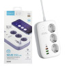Regleta Inteligente WI-FI 3 Enchufes 2500W y 4 Tomas USB