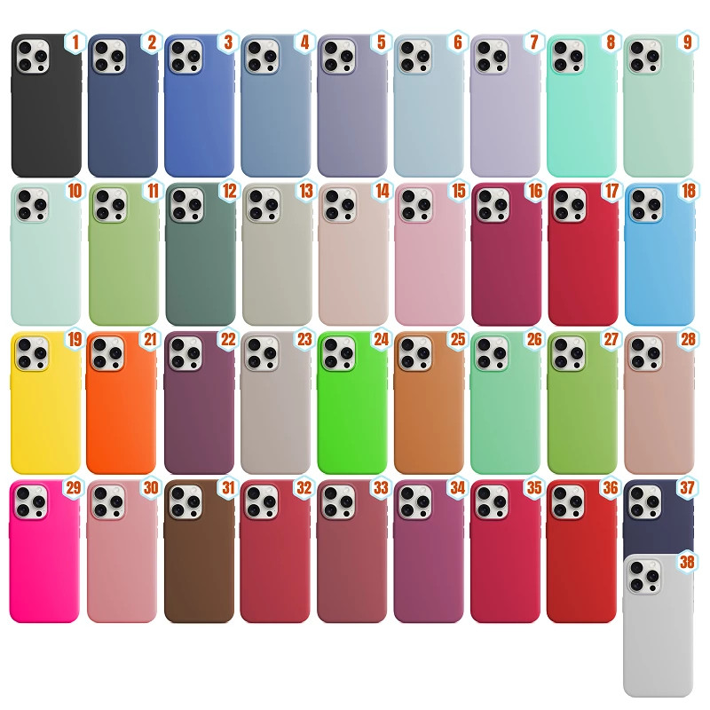 Funda Silicona Liquida Efecto Piel iPhone 15 Pro Max disponible en 38 Colores