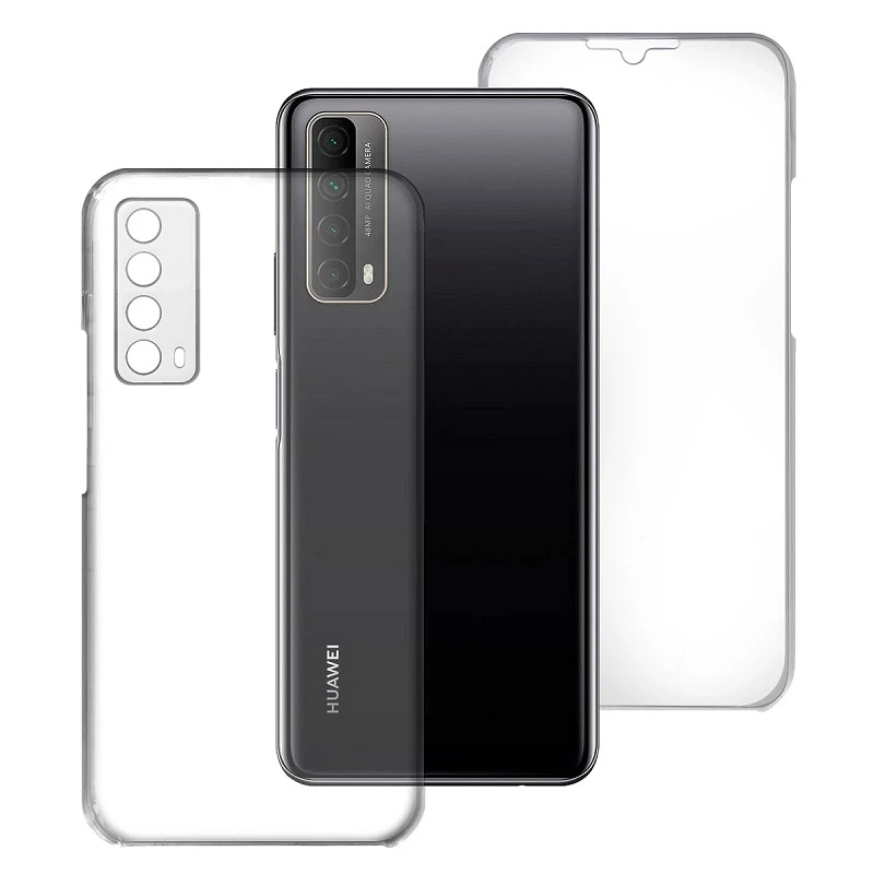 Funda Doble Huawei P Smart 2021 Silicona Transparente Delantera y Trasera