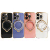 Funda Silicona Con Soporte Plegable Cromado para iPhone 12 Pro Max- Colores