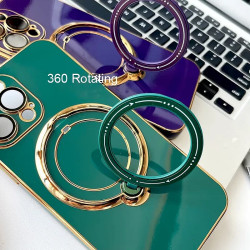 Funda Silicona Con Soporte Plegable Cromado para iPhone 12 Pro Max- Colores