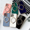 Funda Silicona Con Soporte Plegable Cromado para iPhone 12 - Colores