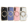 Funda Silicona Con Soporte Plegable Cromado para Samsung Galaxy A34 - Colores