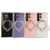 Funda Silicona Con Soporte Plegable Cromado para Samsung Galaxy S22 Ultra - Colores
