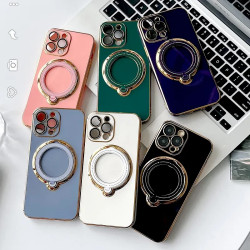 Funda Silicona Con Soporte Plegable Cromado para Xiaomi Redmi Note 11 Pro - 4 Colores