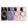 Funda Silicona Con Soporte Plegable Cromado para Xiaomi Redmi Note 12 Pro 4G - 4 Colores
