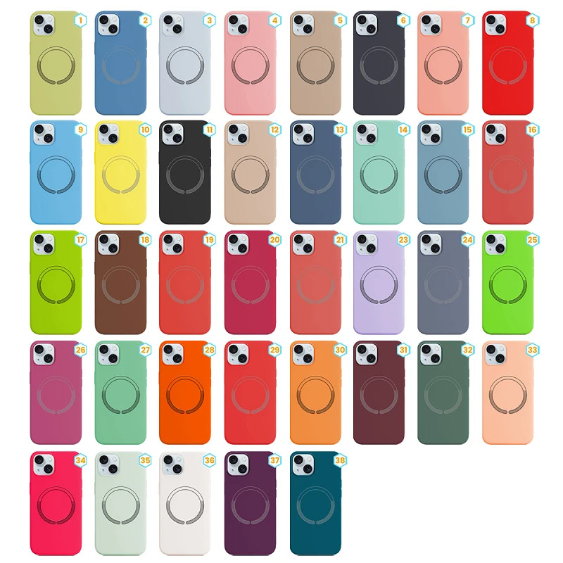 Funda Silicona Liquida con Magsafe para iPhone 15 - 37 Colores