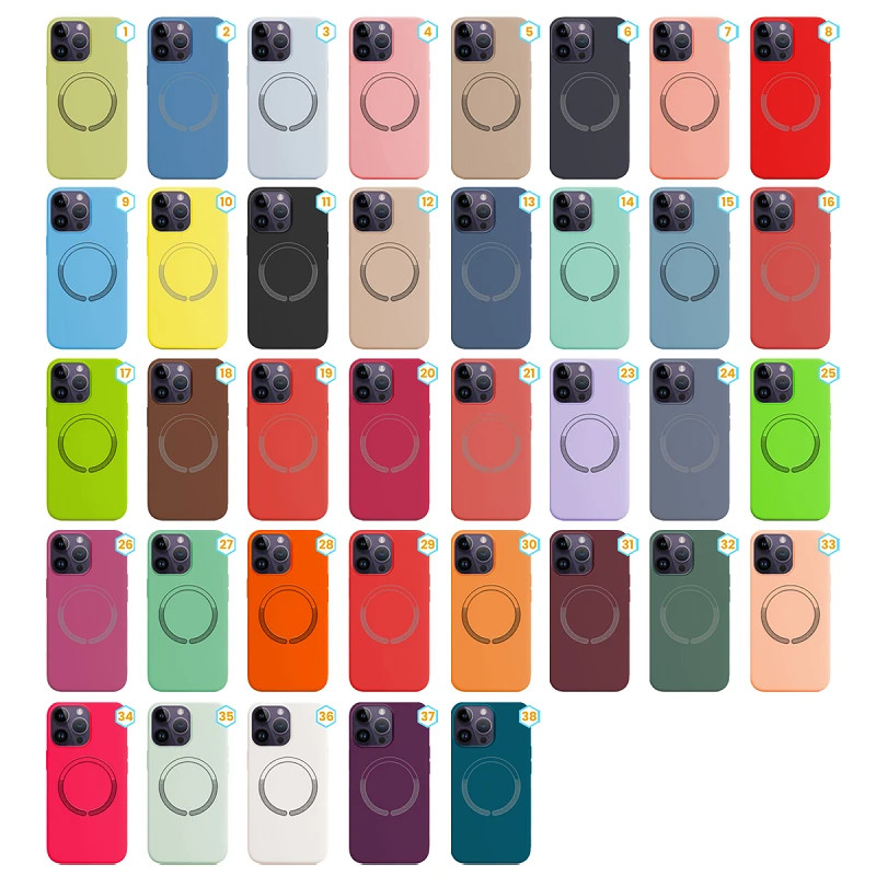 Funda Silicona Liquida con Magsafe para iPhone 15 Pro Max - 37 Colores