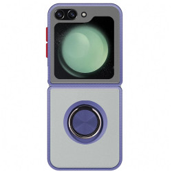 Funda Gel Samsung Galaxy Z Flip 5 Iman con soporte Smoked