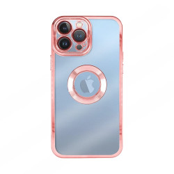 Funda iPhone 15 Plus Silicona Tranparente Cromado Cubre Camara 3D 6-Colores
