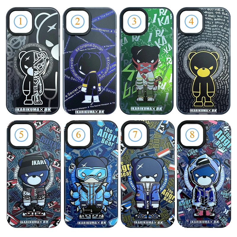 Funda Premium Mikalen Black Bear con Magsafe 8 Diseños iPhone 15 Pro Max