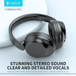 Auriculares Bluetooth Celebrat A32 Diadema 2-Colores