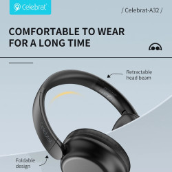 Auriculares Bluetooth Celebrat A32 Diadema 2-Colores