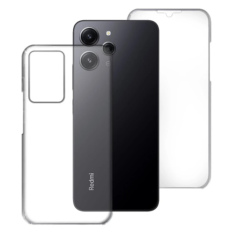 Funda Doble Xiaomi Redmi 12 Silicona Transparente Delantera y Trasera
