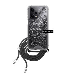 Funda Gel transparente con Cordón Xiaomi Redmi Note 12 Pro 5G/Poco X5 Pro 4-Colores