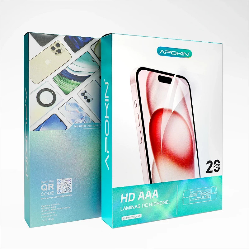 Caja 20 Laminas Hidrogel HD AAA | Lamina Apokin Plotter