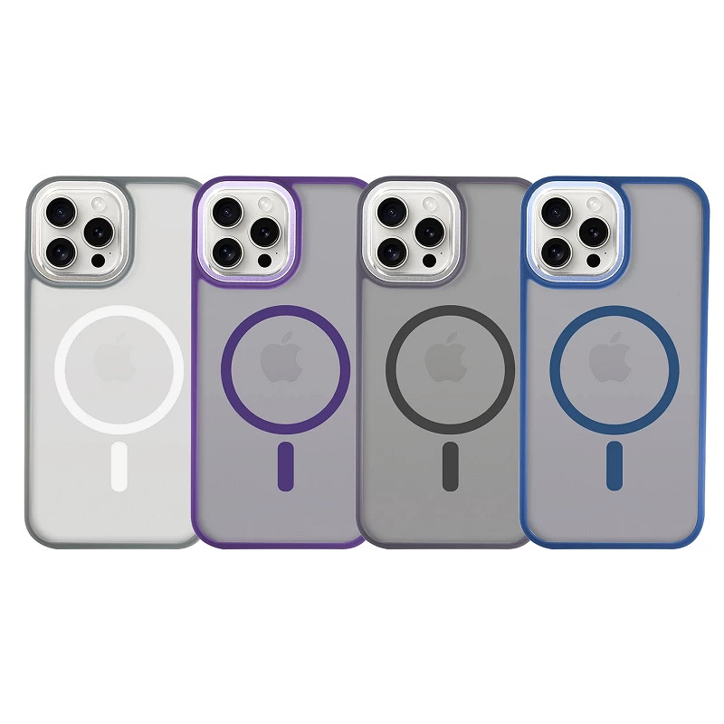 Funda Premium Smoked Magsafe Aluminio para Iphone 15 Pro Max 4-Colores