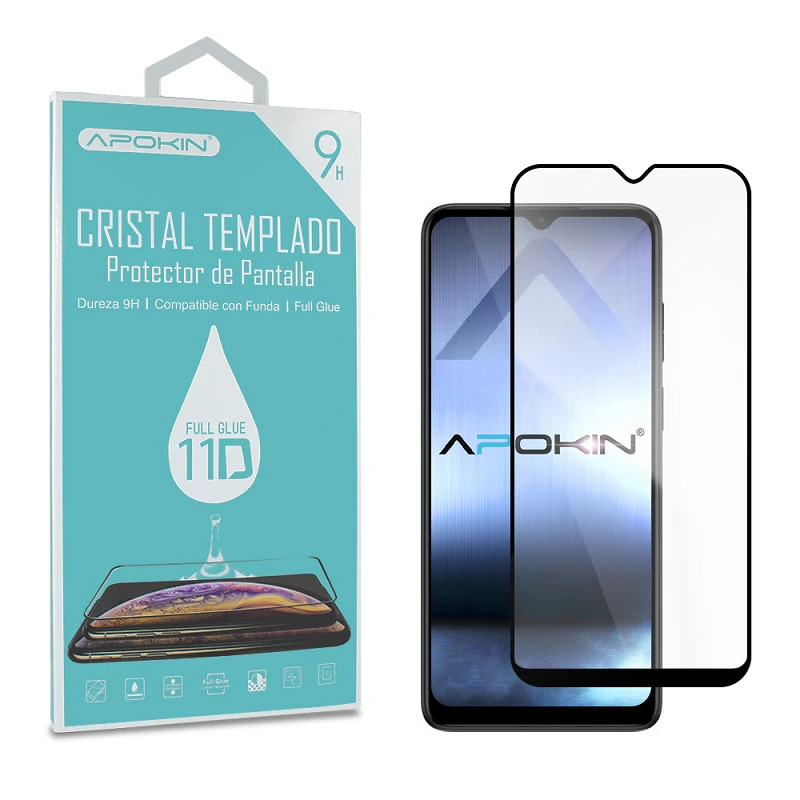 Cristal templado Full Glue 11D Premium Moto E22 Protector de Pantalla Curvo Negro