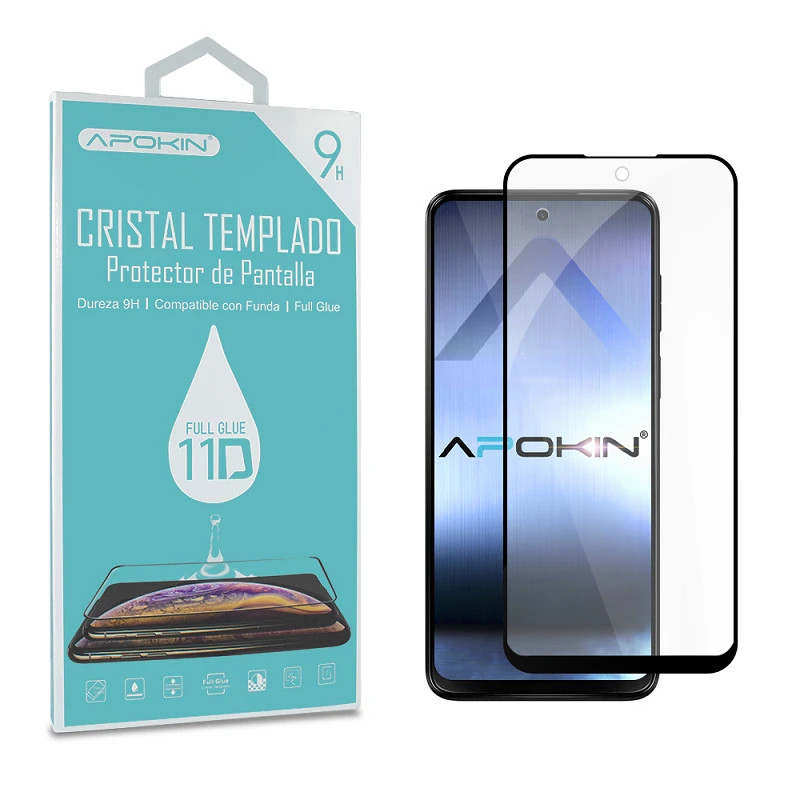 Cristal templado Full Glue 11D Premium Moto G73 Protector de Pantalla Curvo Negro