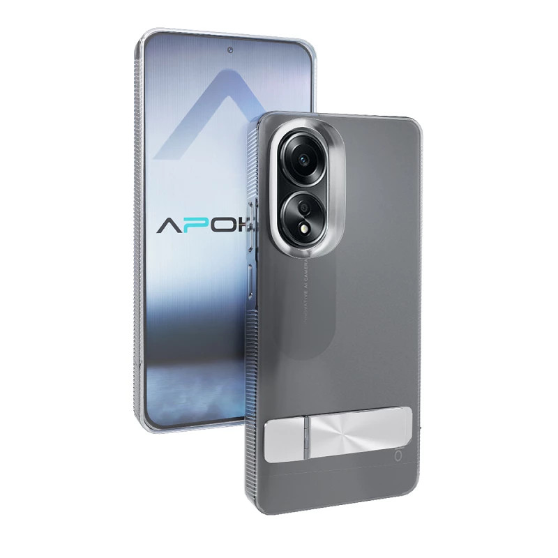 Funda transparente ABR con Soporte para Oppo A58 4G
