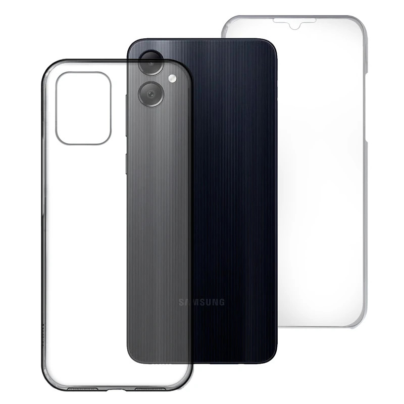 Funda Doble Samsung Galaxy A05 Silicona Transparente Delantera y Trasera