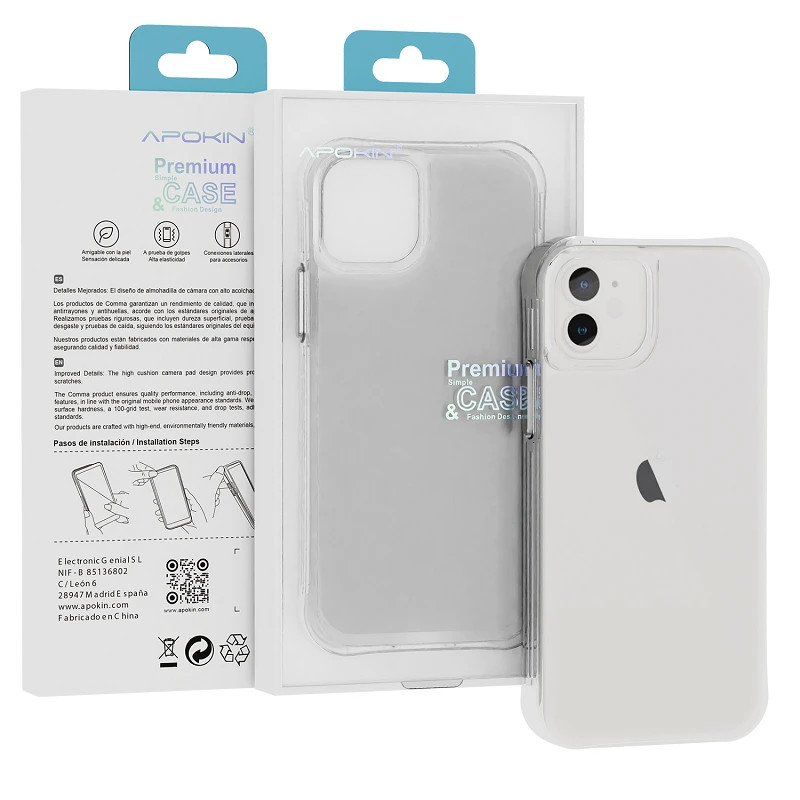 Funda Silicona iPhone 11 Transparente 3.3MM Extra Grosor