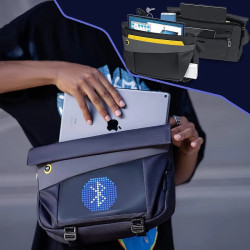 Divoom Pixoo Pixel Art Sling Bag-V con pantalla LED 16X16 controlada por App, mochila impermeable y ligera.
