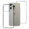 Funda Doble iPhone 15 Pro Max Silicona Transparente Delantera y Trasera