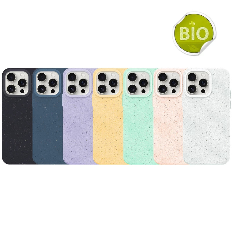 Funda Silicona Ecologica Biodegradable iPhone 15 Pro 6-Colores