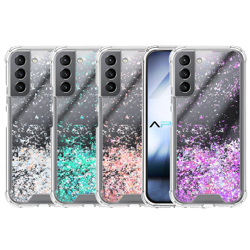Funda Gel transparente purpurina Samsung S21 Plus 4 -Colores